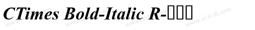 CTimes Bold-Italic R字体转换